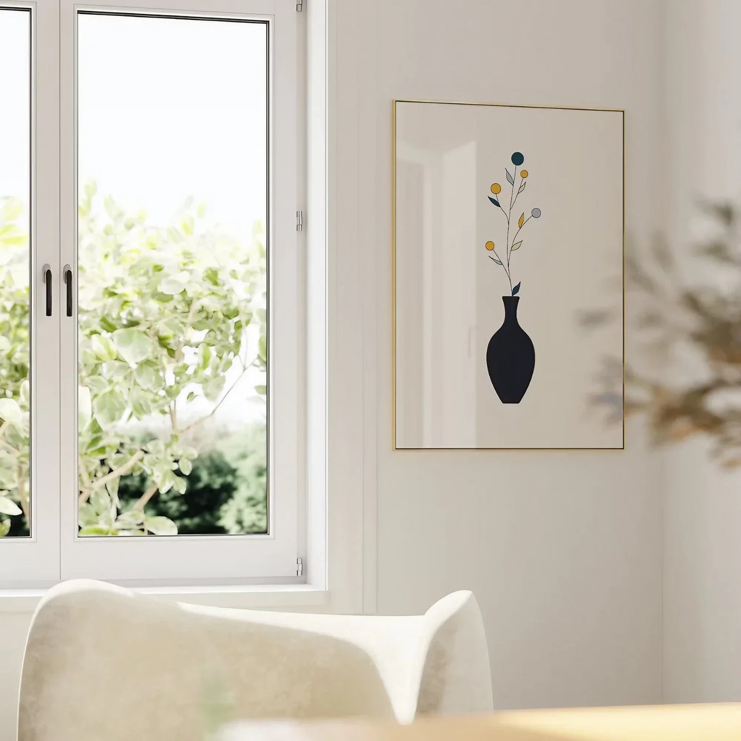 Mid Century Modern Wall Art Set of 3 Wall Frames