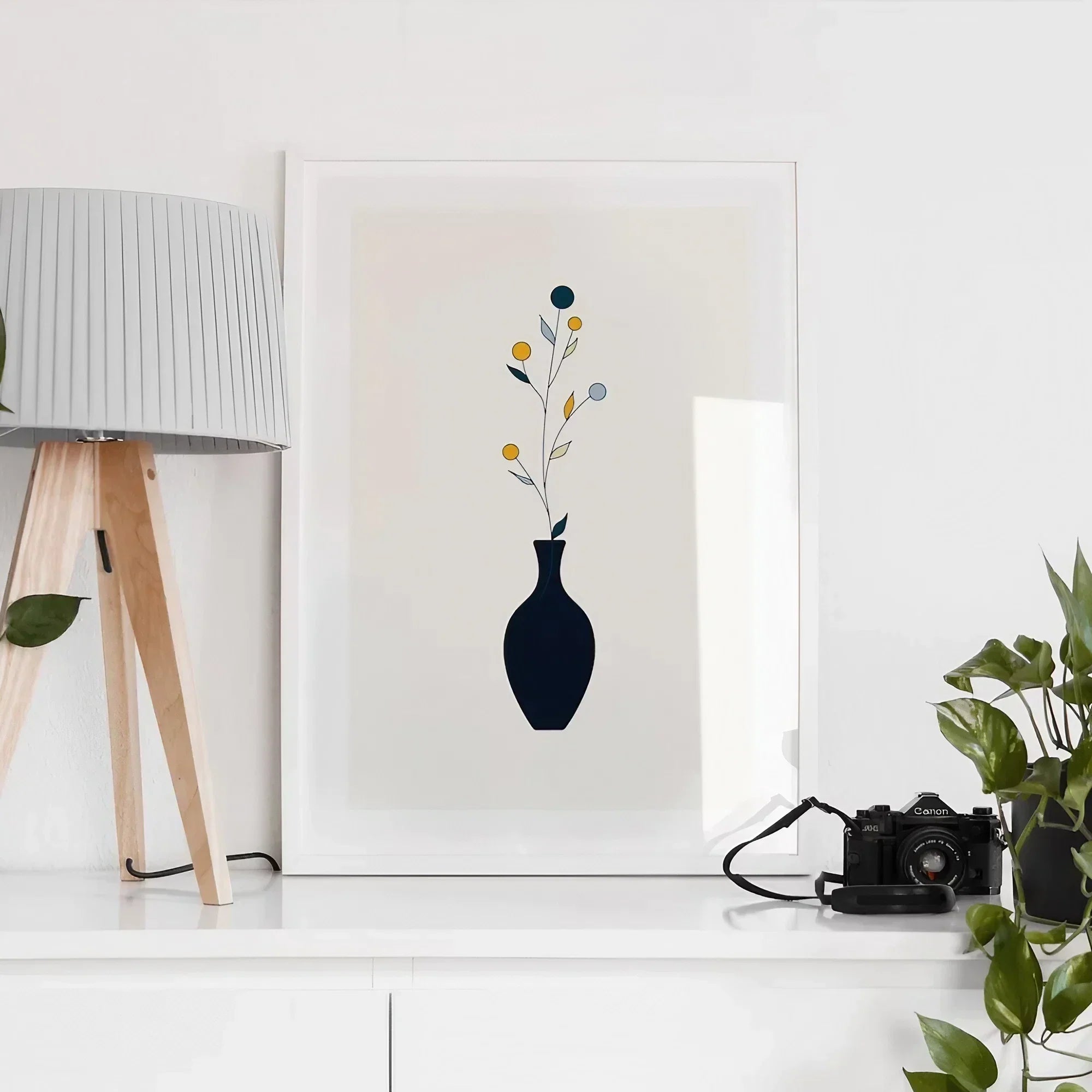 Mid Century Modern Wall Art Set of 3 Wall Frames