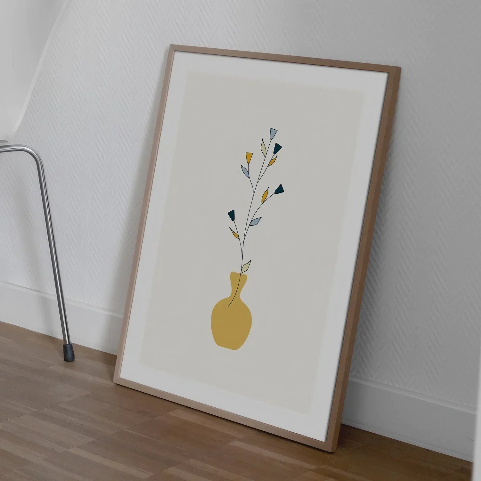 Mid Century Modern Wall Art Set of 3 Wall Frames