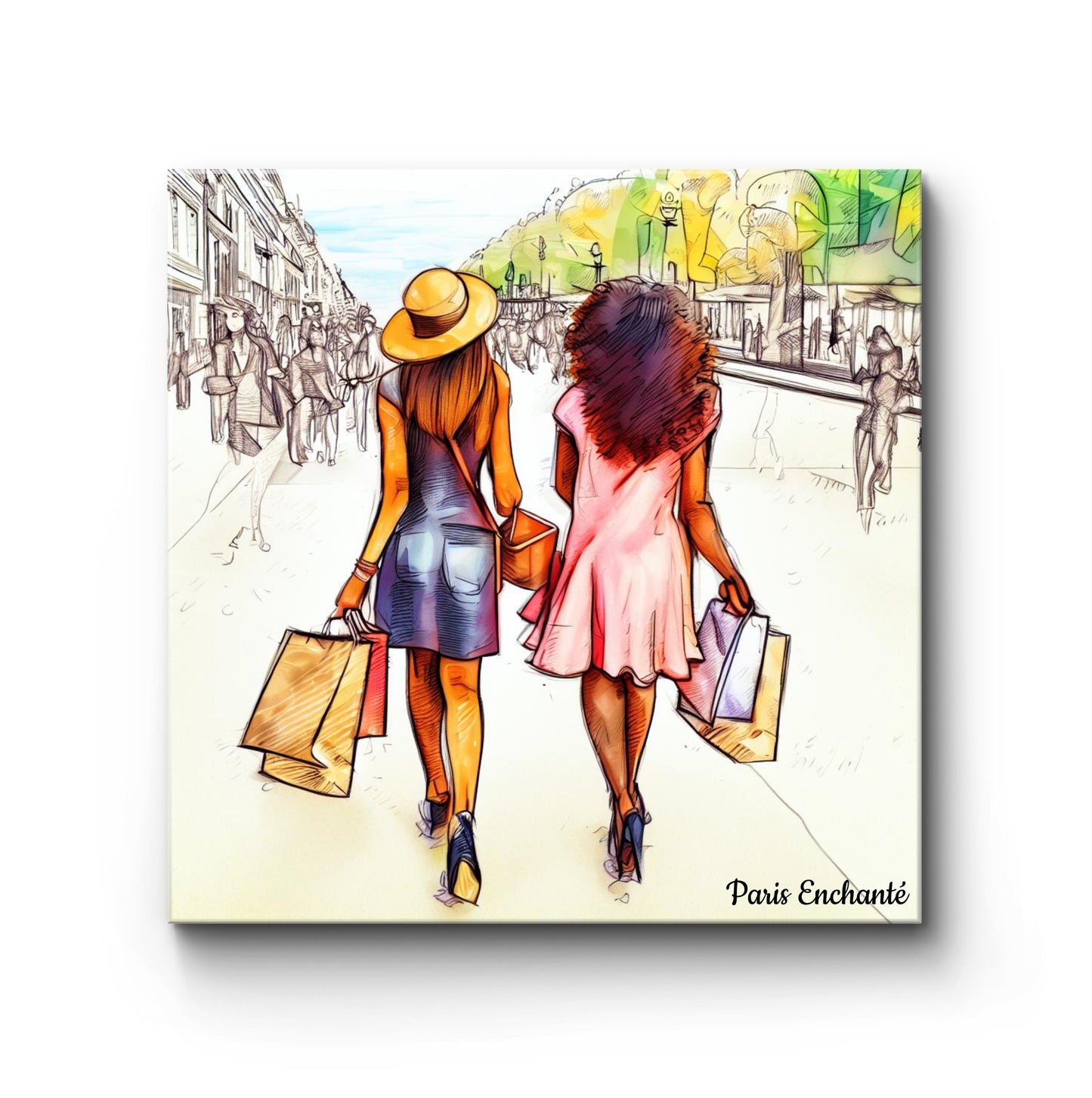 Let's Shop by Paris Enchanté (Framed Art Print)