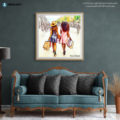 Let's Shop by Paris Enchanté (Framed Art Print)