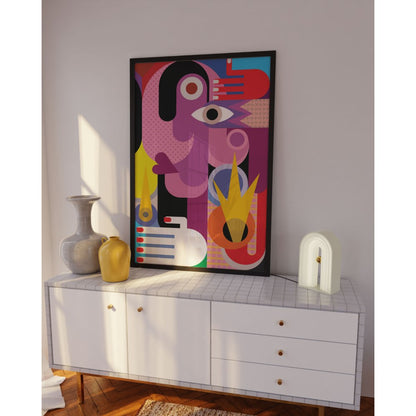 Man and Woman Abstract, Pablo Picasso Style Painting