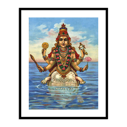 Kurma Avatar by Raja Ravi Varma for Home Wall Art Painting