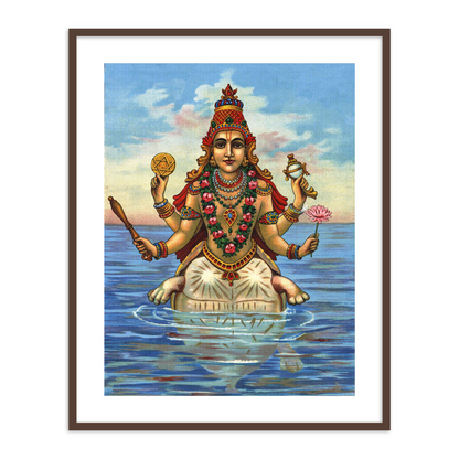 Kurma Avatar by Raja Ravi Varma for Home Wall Art Painting
