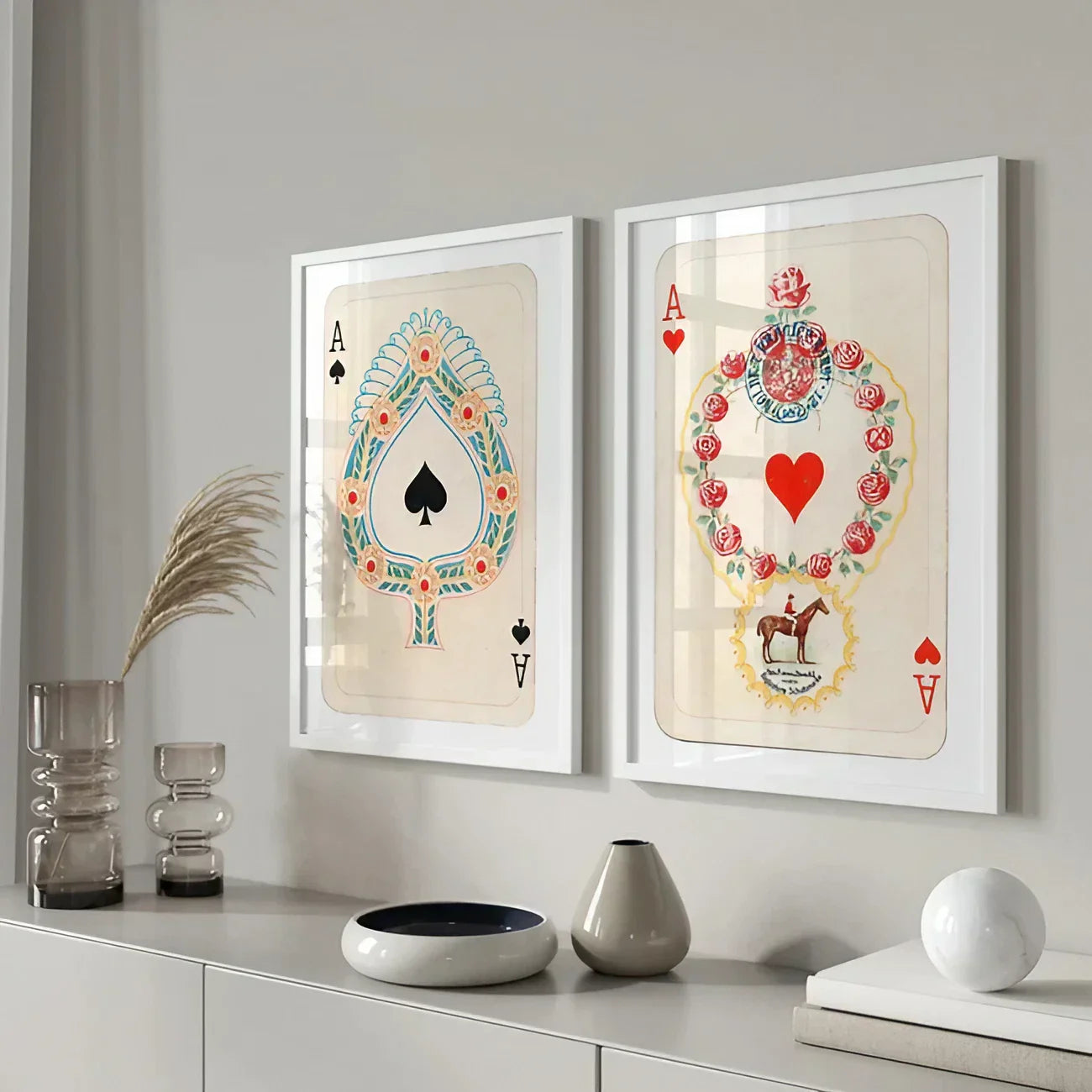 Trendy Retro Wall Art Set of 2 Wall Art Wall Frame
