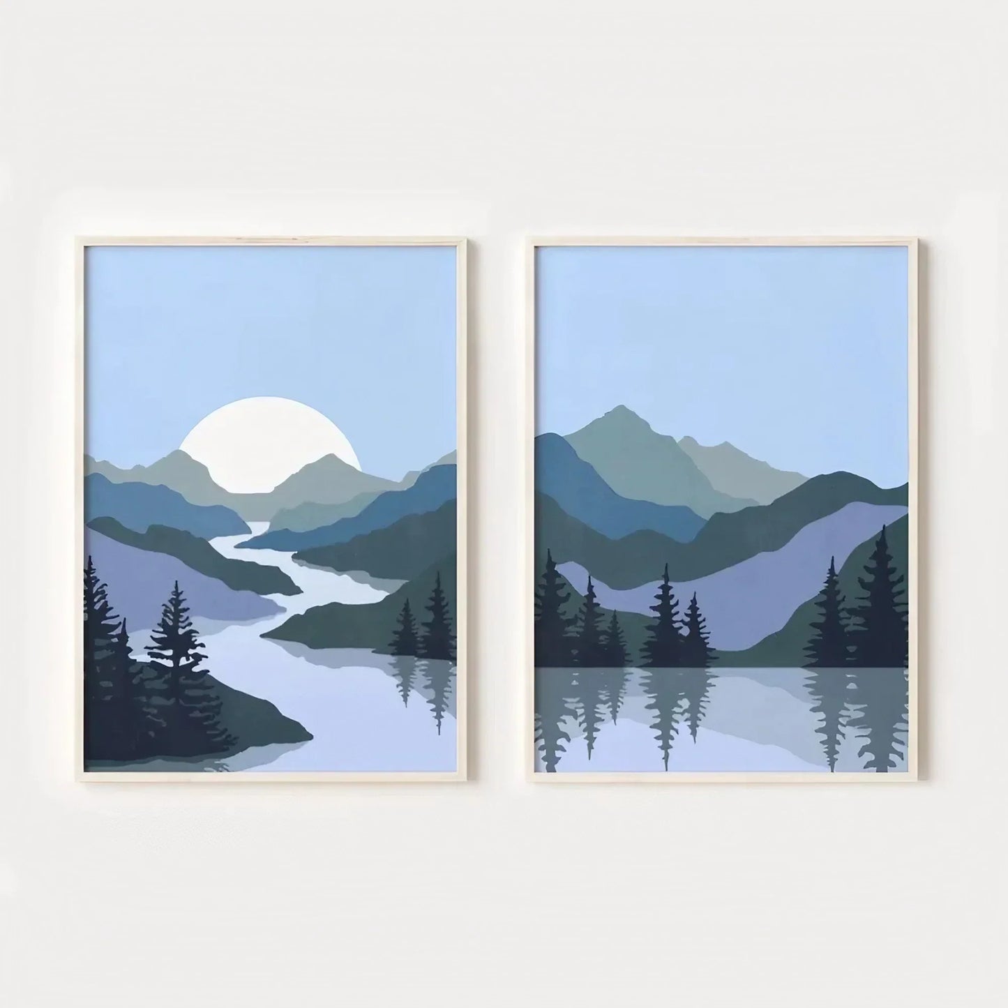 Blue Mountains Set of 2 Wall Frame