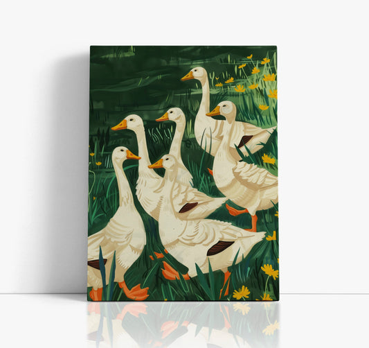 Chirpy Ducks Kids Wall Art Print