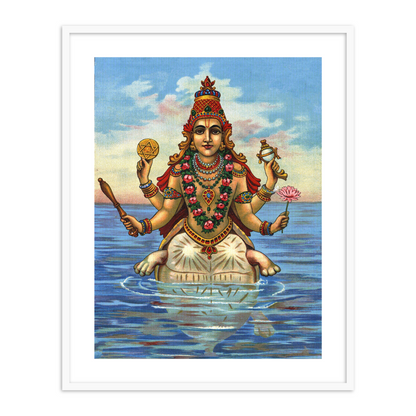 Kurma Avatar by Raja Ravi Varma for Home Wall Art Painting