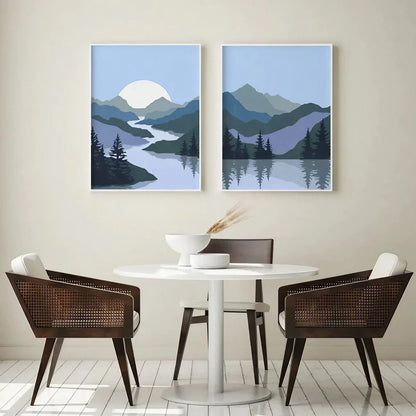 Blue Mountains Set of 2 Wall Frame