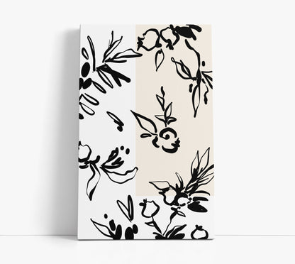 Blush Floral Pattern Wall Art Print