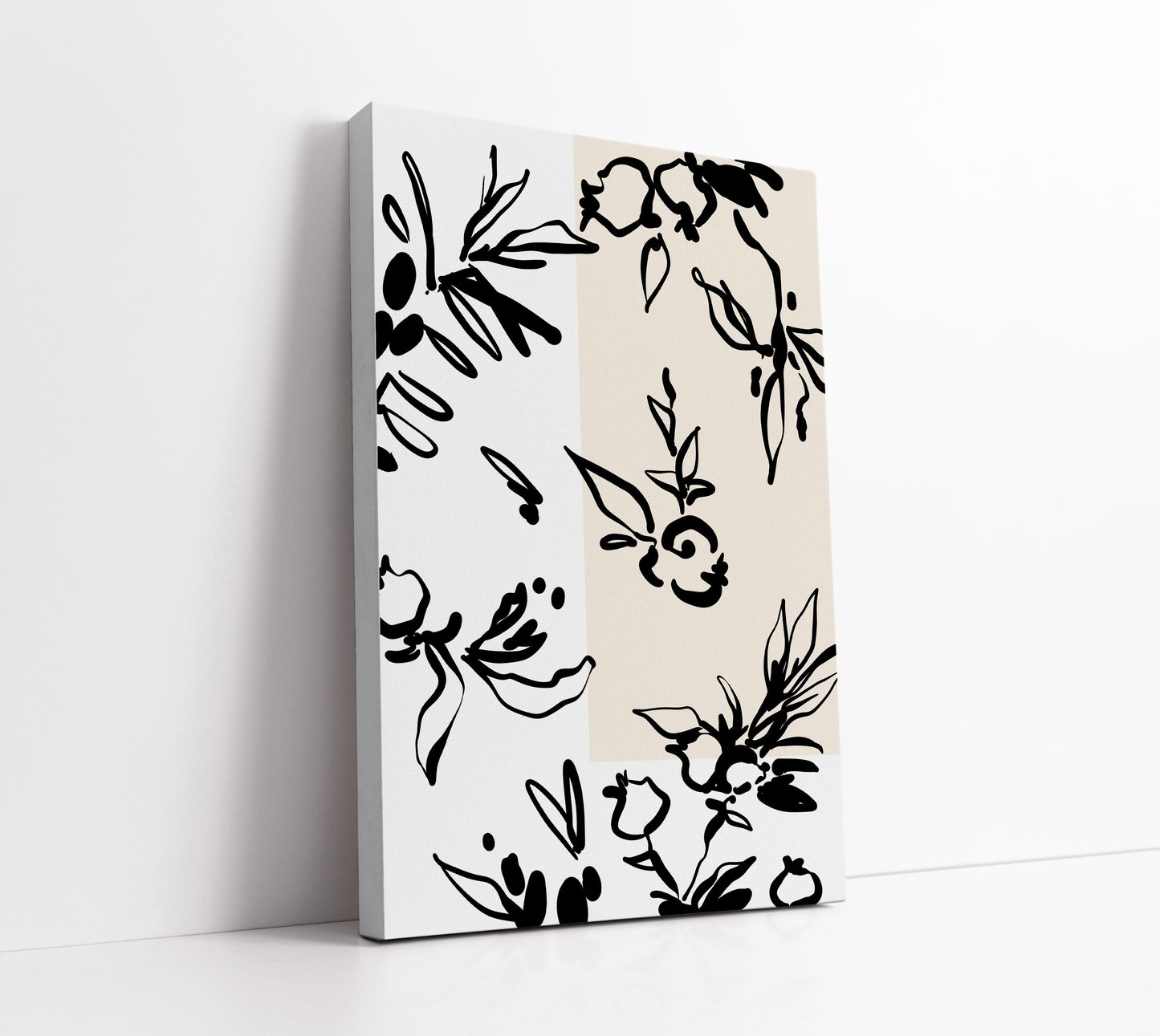 Blush Floral Pattern Wall Art Print