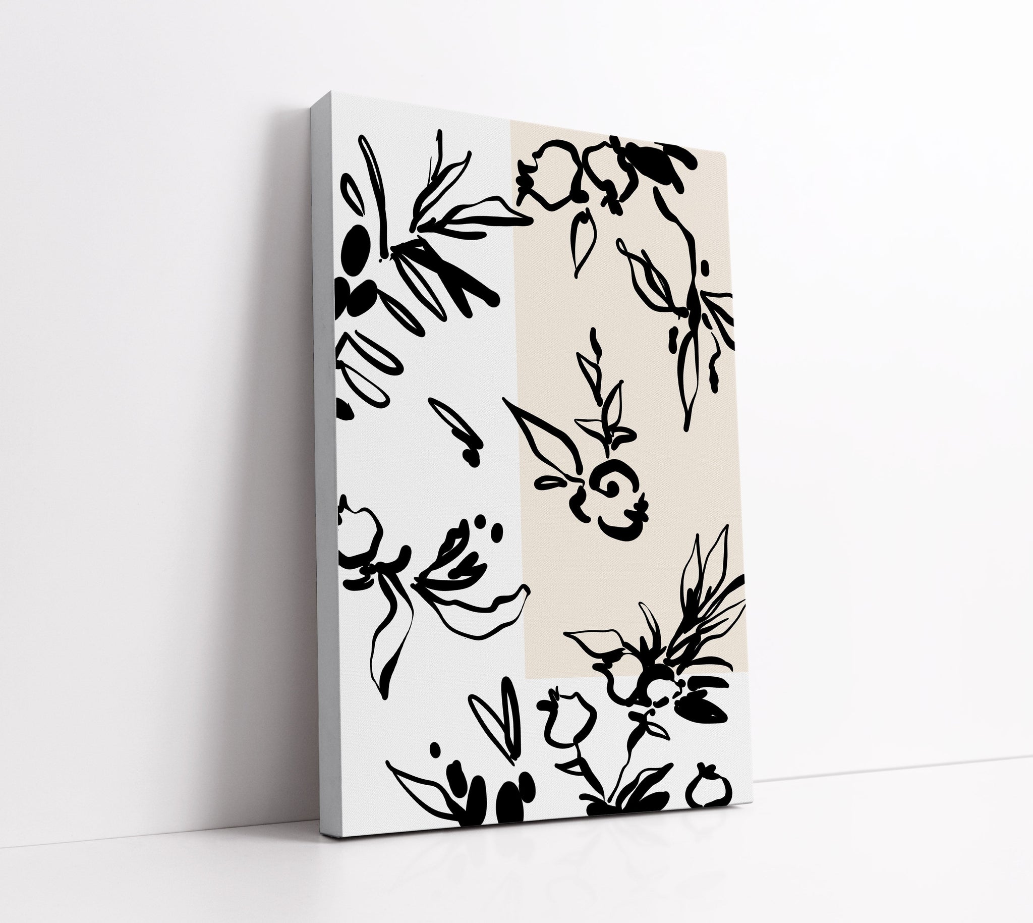 Blush Floral Pattern Wall Art Print