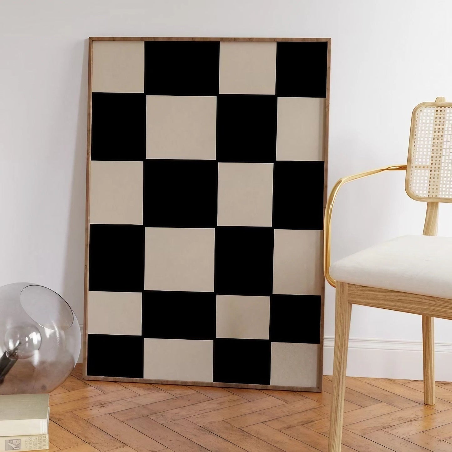 Mid Century Modern Black And White Wall Art Wall Frame