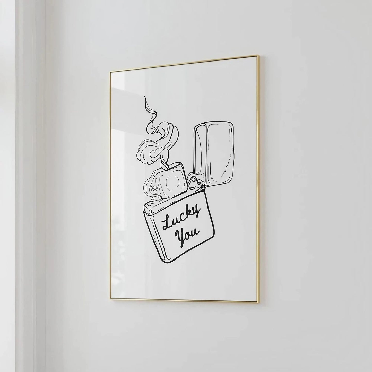 Black And White  Lucky You Wall Art Wall Frame