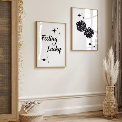 Black And White Aesthetic Modern Wall Art Set of 2 Wall Frames
