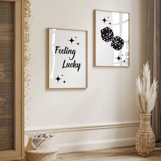 Black And White Aesthetic Modern Wall Art Set of 2 Wall Frames