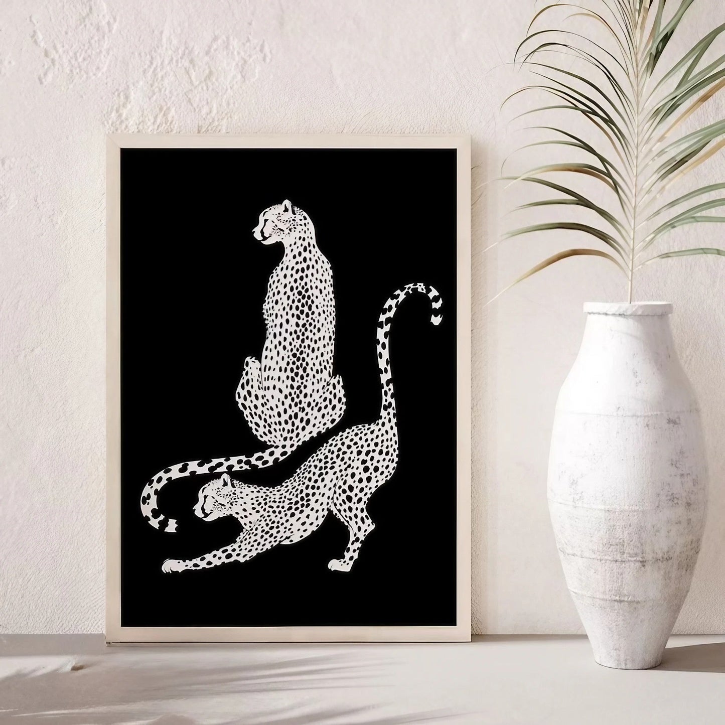 Black And White Leopard Modern Wall Art Wall Frame