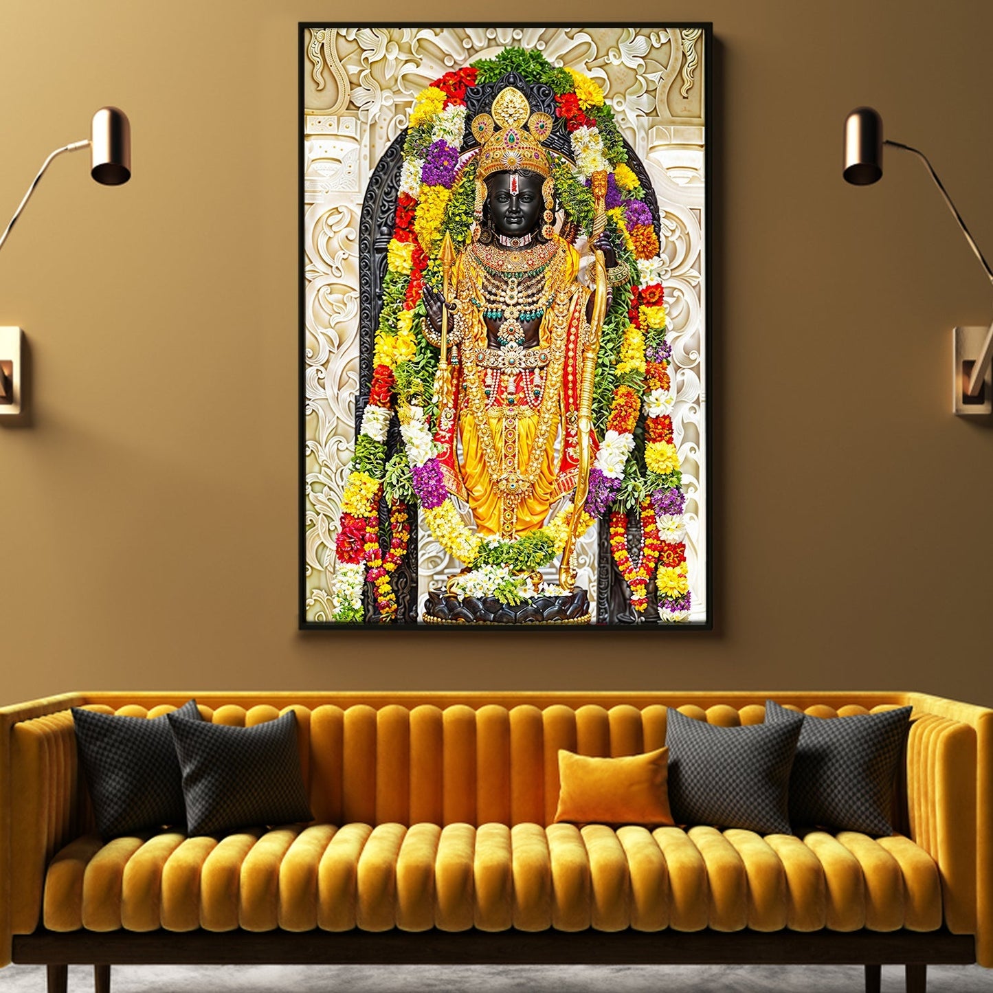 Where Prayers Take Form: A Ram Lalla Painting Print Canvas To Fulfill the Devotee's Soul