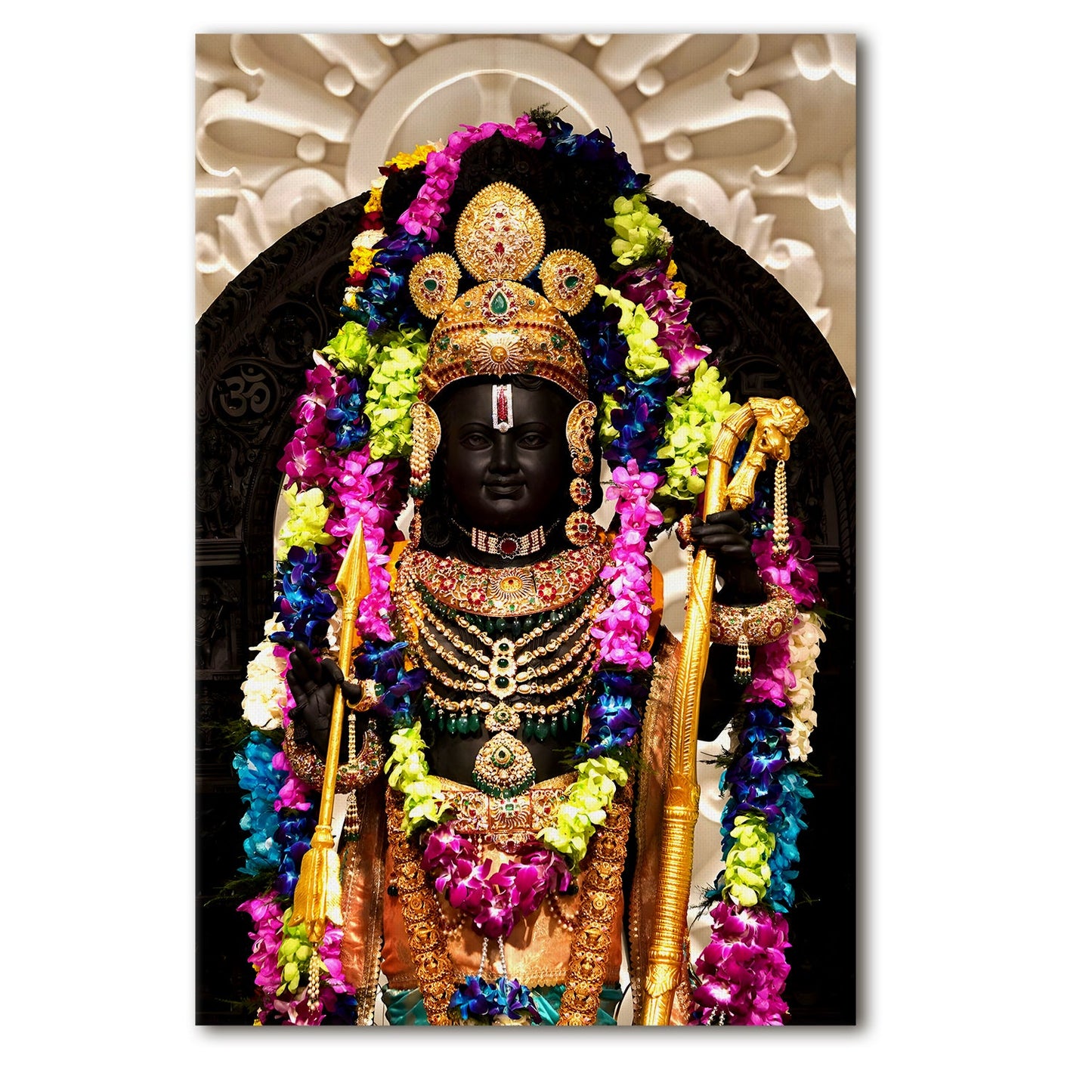 A Divine Encounter: A Ram Lalla Painting Print Canvas Framed Artwork That Captures the Heart