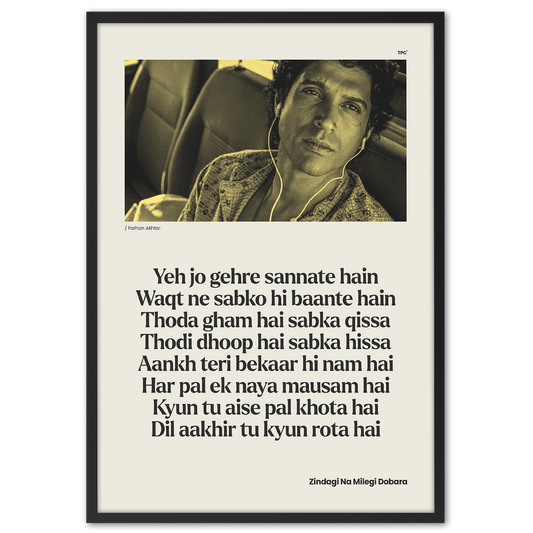 Farhan Akhtar ZNMD Shayari Poster