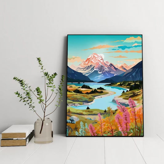 Travel Mount Illustrations Wall Art Wall Frame