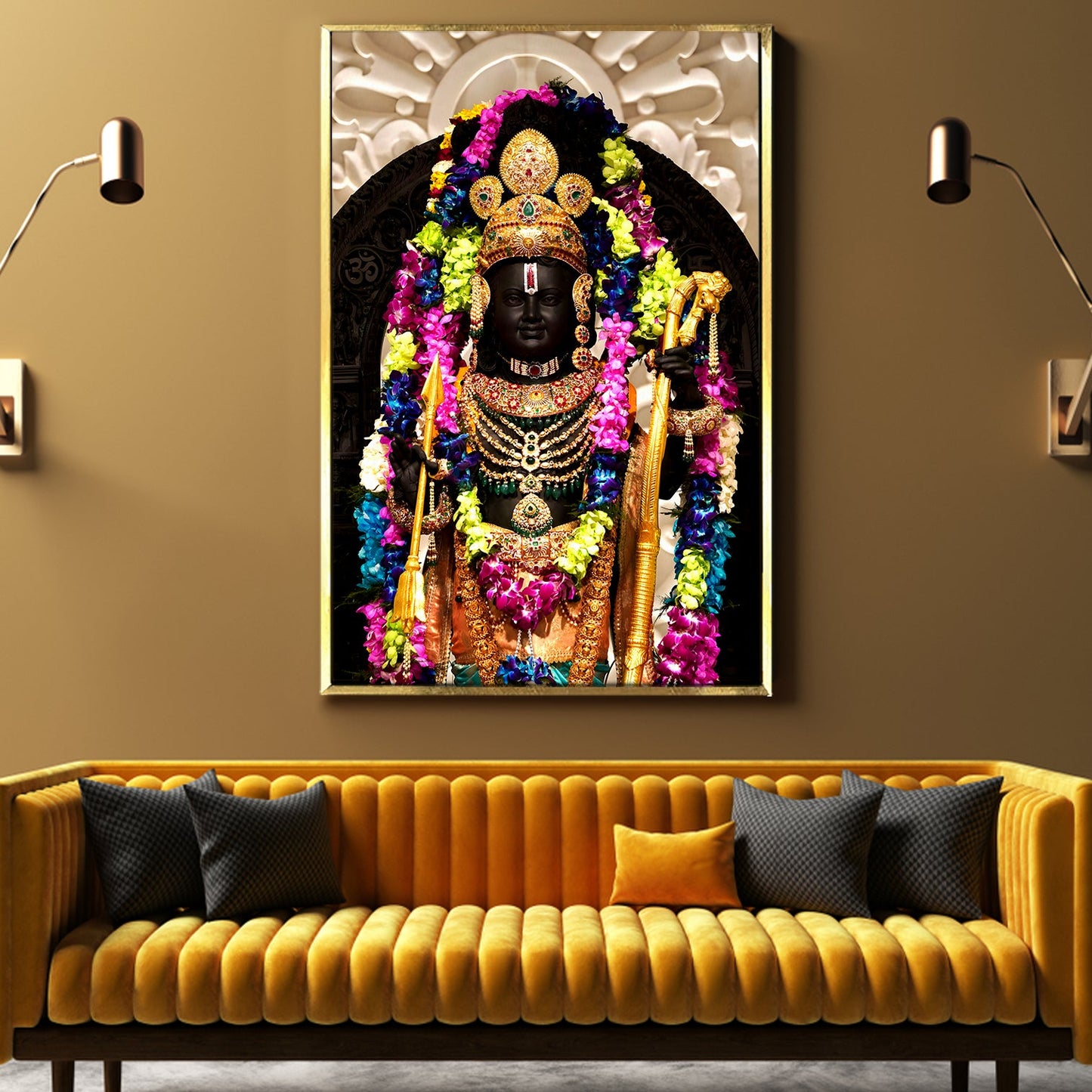A Divine Encounter: A Ram Lalla Painting Print Canvas Framed Artwork That Captures the Heart