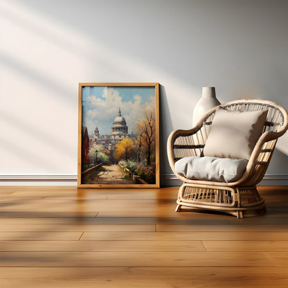 St Pauls Cathedral in Autumn by Vintage London