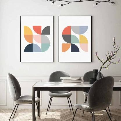 Scandinavian Geometric Mid Century Wall Frame