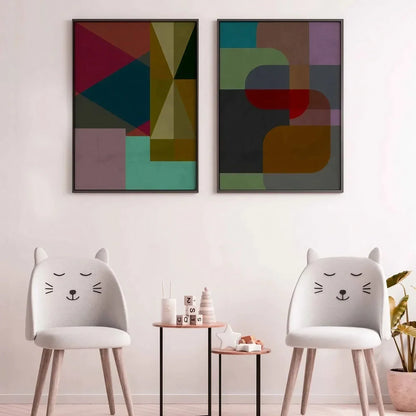 Modern Poster Geometric Teen Room Decor Office Wall Frame