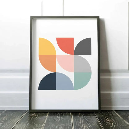 Mid Century Modern Geometric Colourful Scandinavian Wall Frame