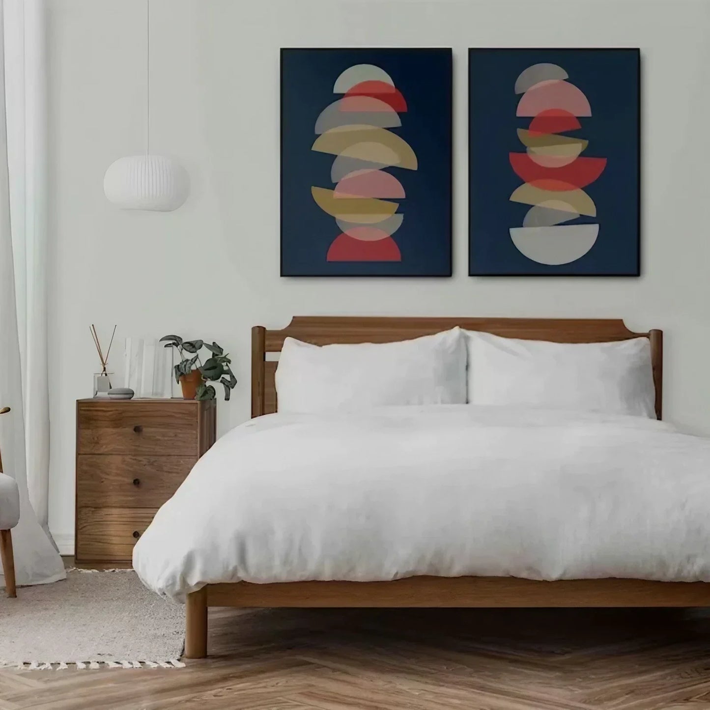 Set of 2 Mid Century Modern Scandinavian Wall Frame