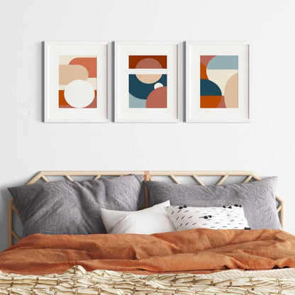 Boho Modern Wall Art Set of 3 Wall Frames