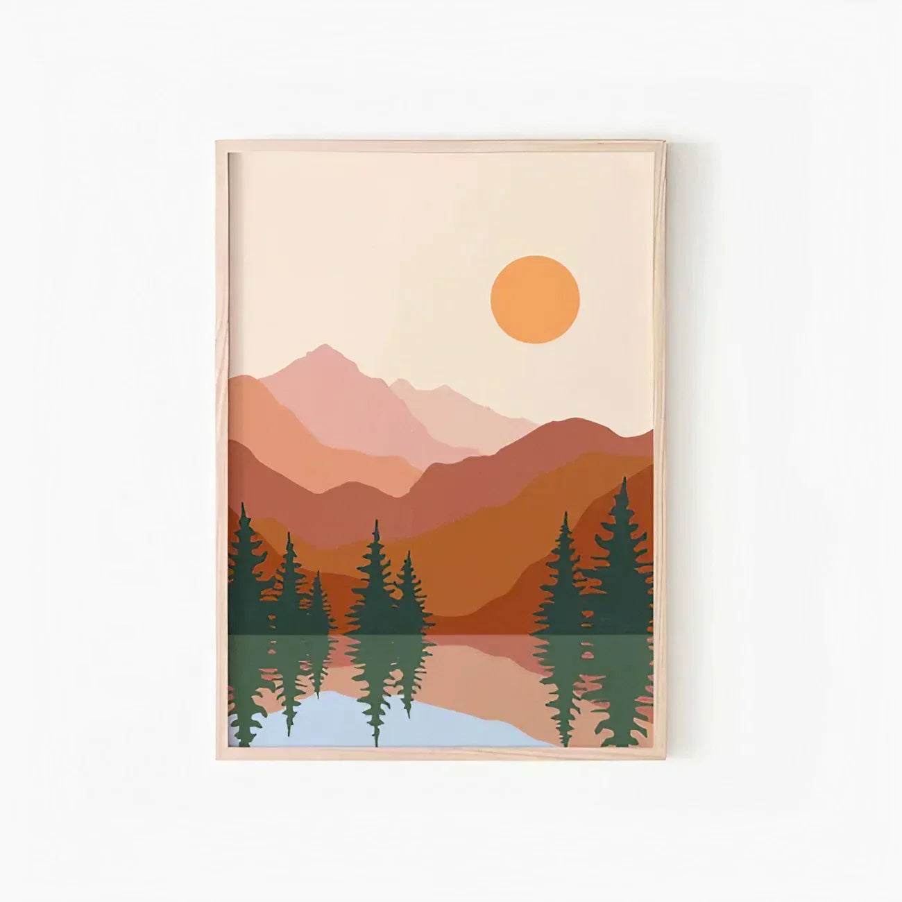 Abstract Mountain Wall Frame Set of 3