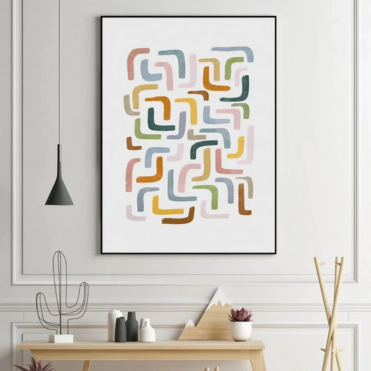 Abstract Colorful Artwork Large Wall Frame