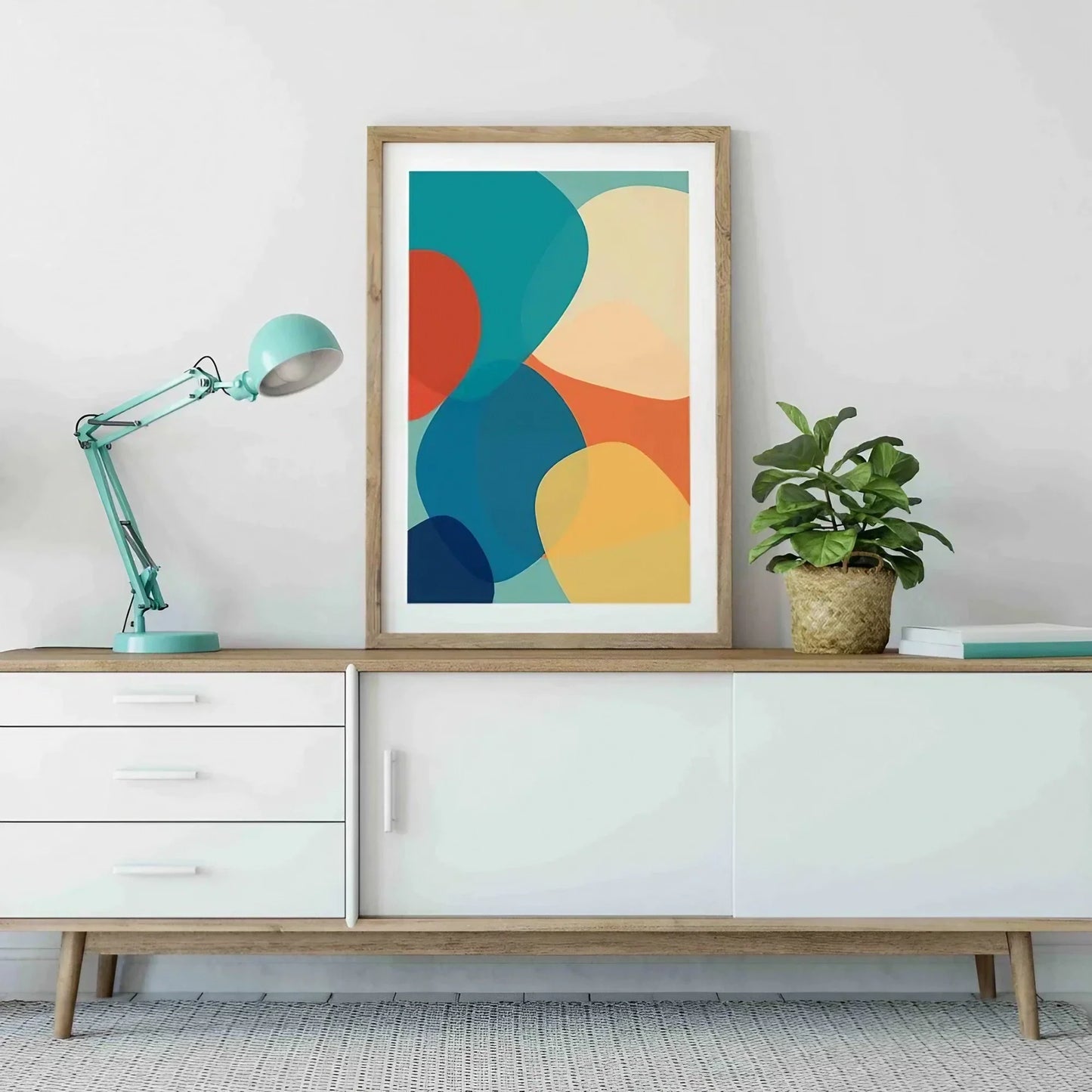 Fun Colorful Large Abstract Wall Frame