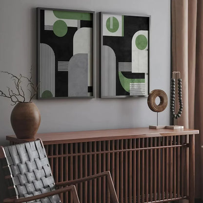 Green Black Mid Century Wall Frame