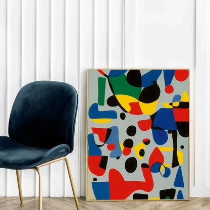 Colorful geometry minimalist abstract Wall Frame