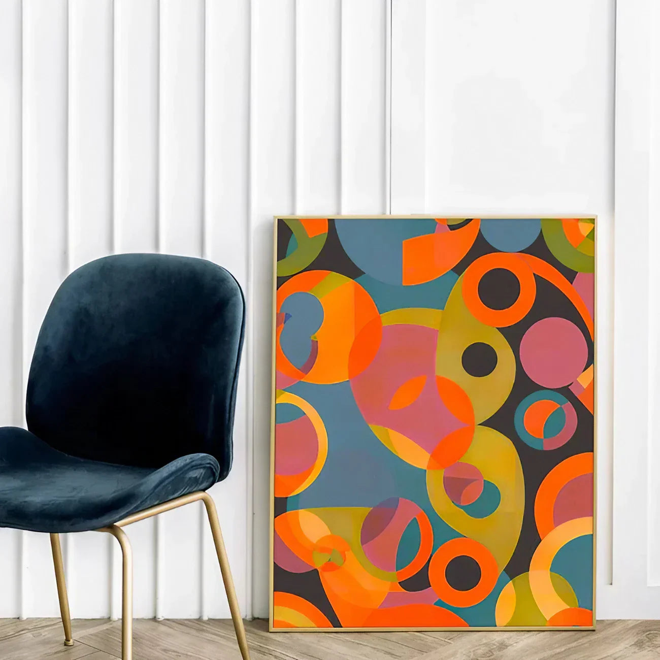 Colorful Geometry Minimalist Abstract Wall Frame