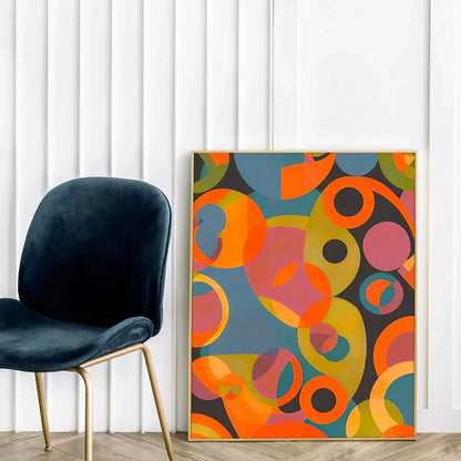 Colorful Geometry Minimalist Abstract Wall Frame