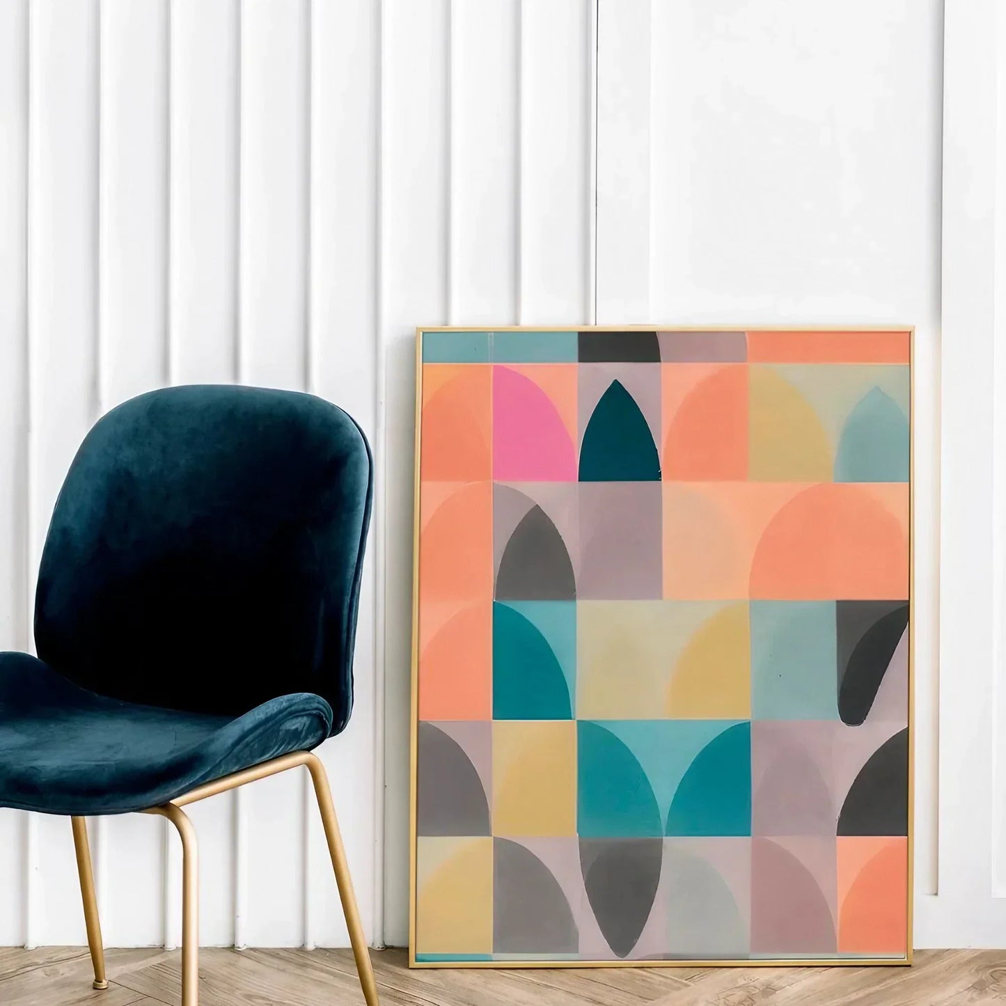 Geometrical Color Minimalist Abstract Wall Frame