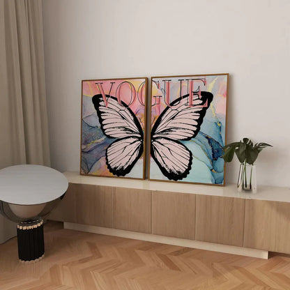 Butterfly Modern Wall Art Set of 2 Wall Frame