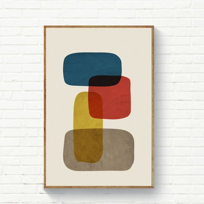 Colorful Modern Wall Art Set of 3 Wall Frames