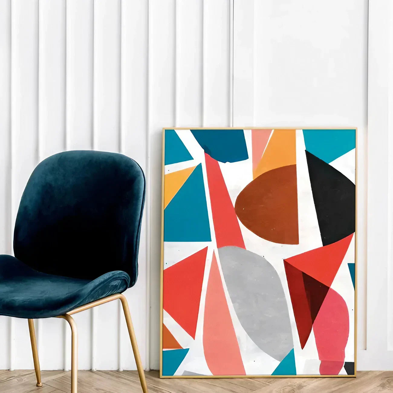 Geometrical Color Minimalist Abstract Wall Frame
