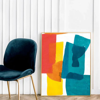 Geometrical Color Minimalist Abstract Art Wall Frame