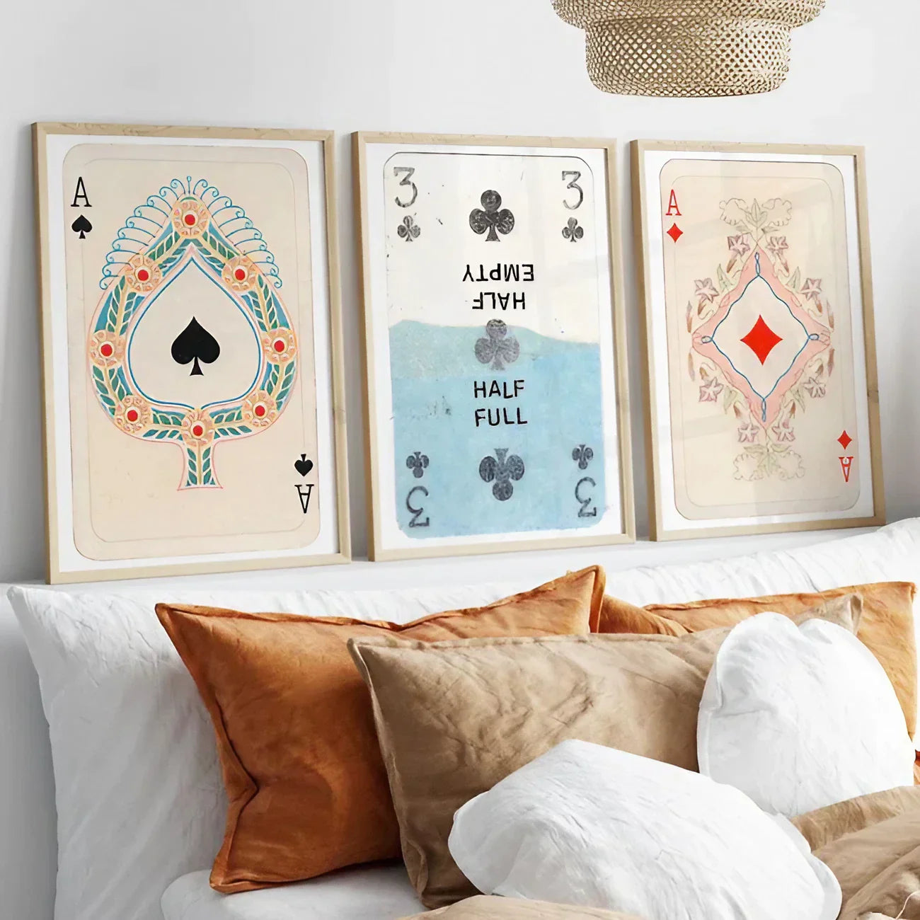 Trendy Retro Wall Art Set of 3 Wall Frame