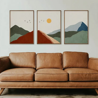 Mountain Wall Art Set of 3 Wall Frame
