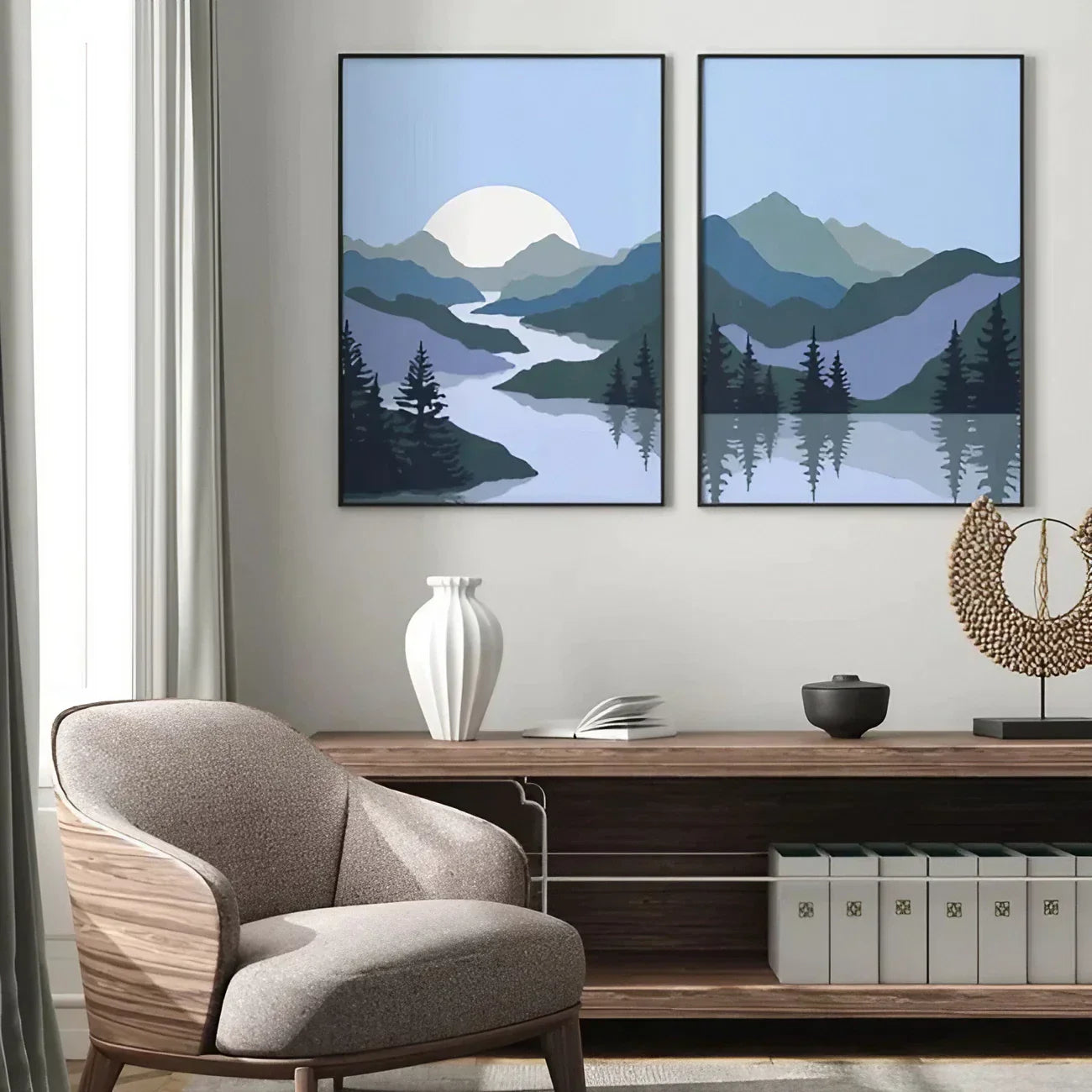 Blue Mountains Set of 2 Wall Frame