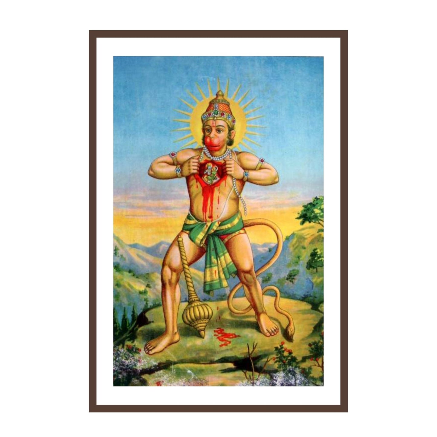 Hanuman Hriday Vidaaran by Raja Ravi Varma Wall Art