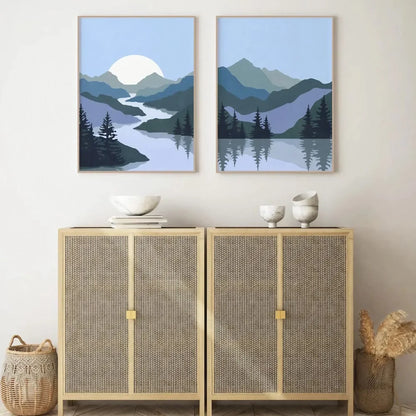 Blue Mountains Set of 2 Wall Frame