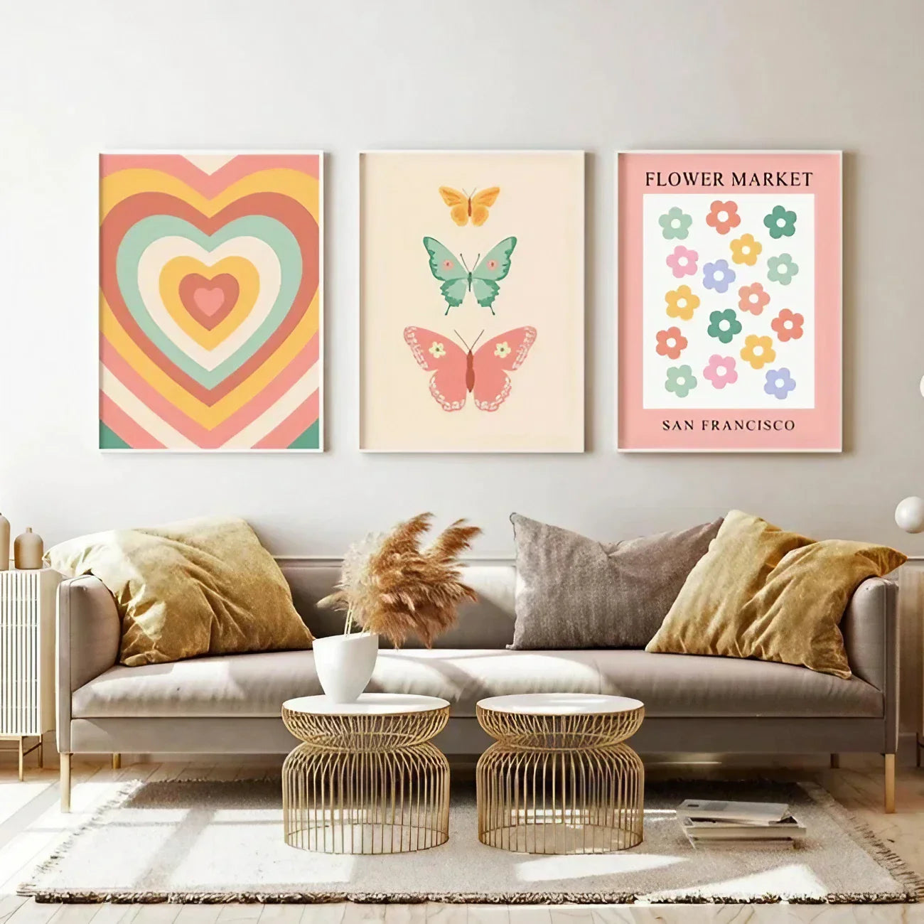 Trendy Gallery Wall Art Set of 3 | Wall Decor